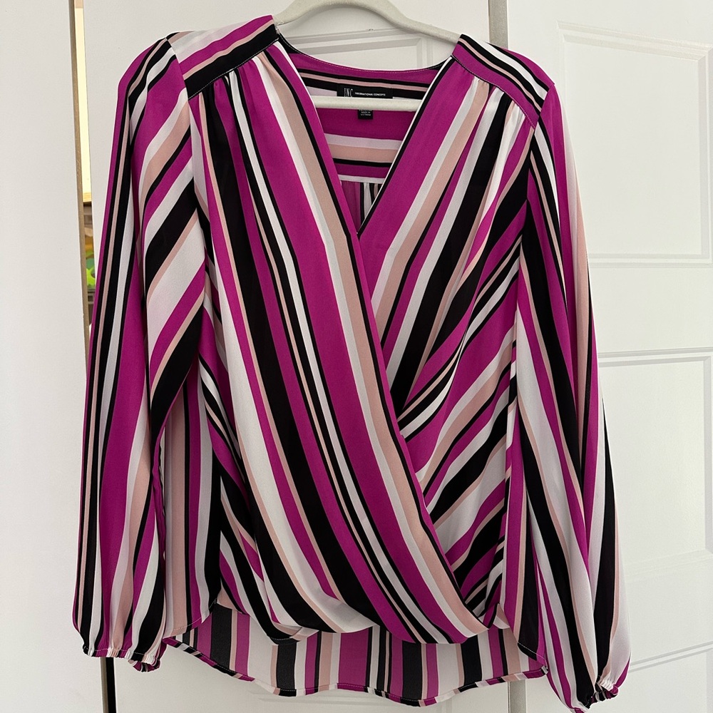 INC International Concepts Multicolor Striped Blouse